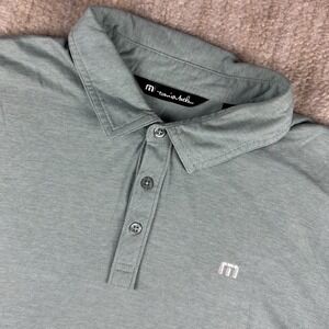 Travis Mathew Mens XL Polo Performance Sports Golf active Heathered Green